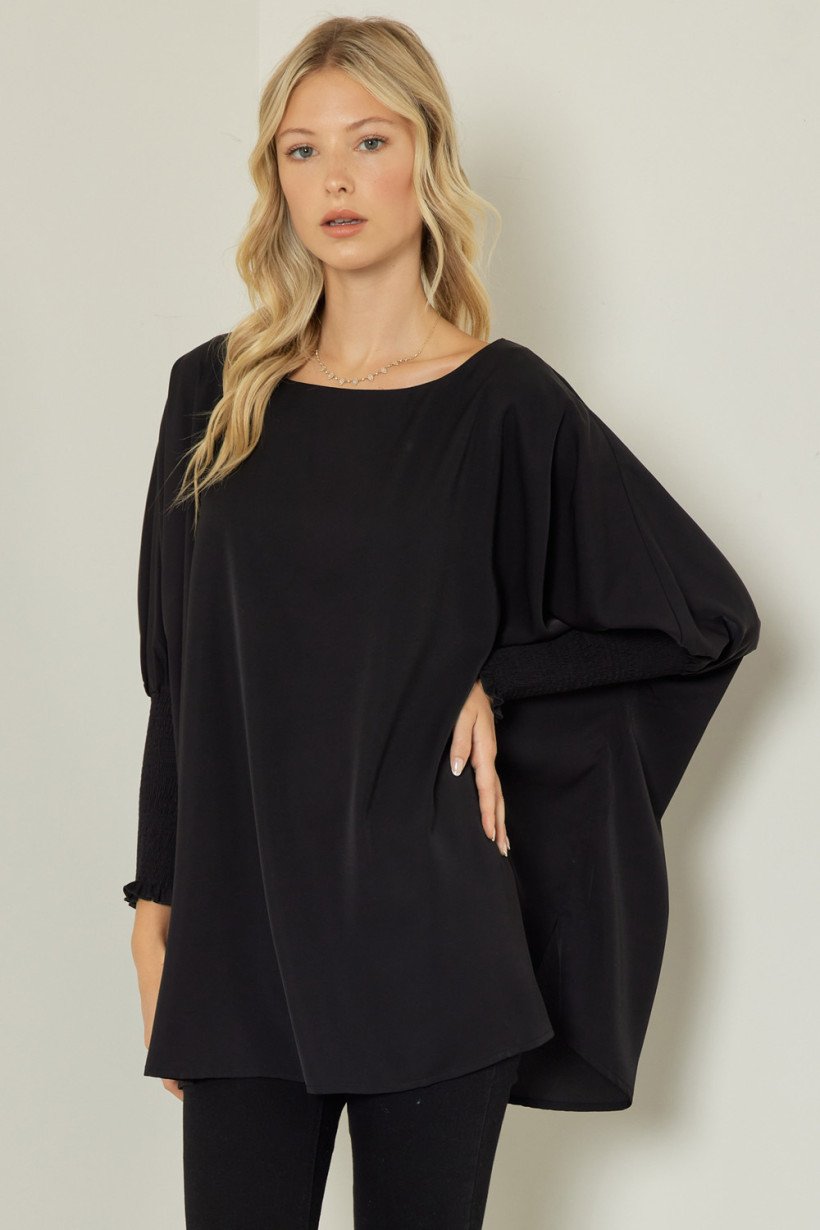 Smocked Cuff Top