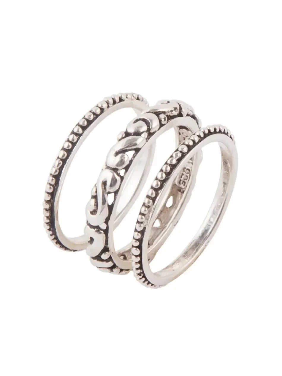 Understated Sterling Silver Stack Ring from Barse