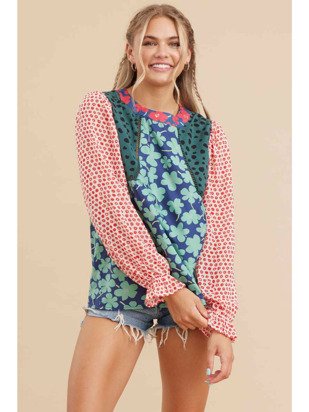 Mixed Media Blouse
