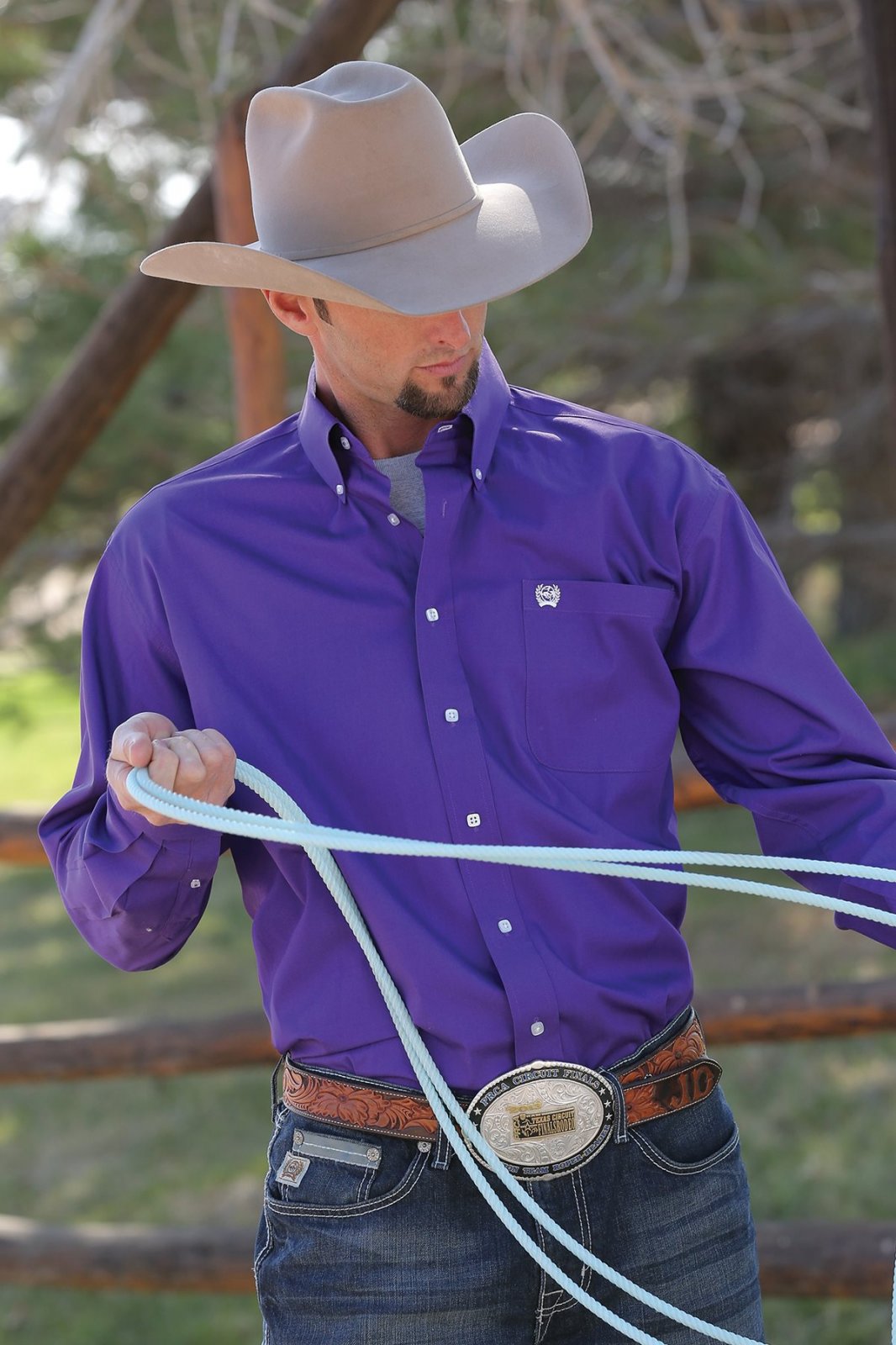 Long Sleeve Solid Purple from Cinch