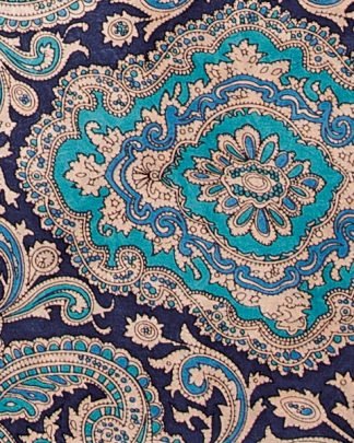 20" Paisley Blue/Gold Wildrag from Wyoming Traders