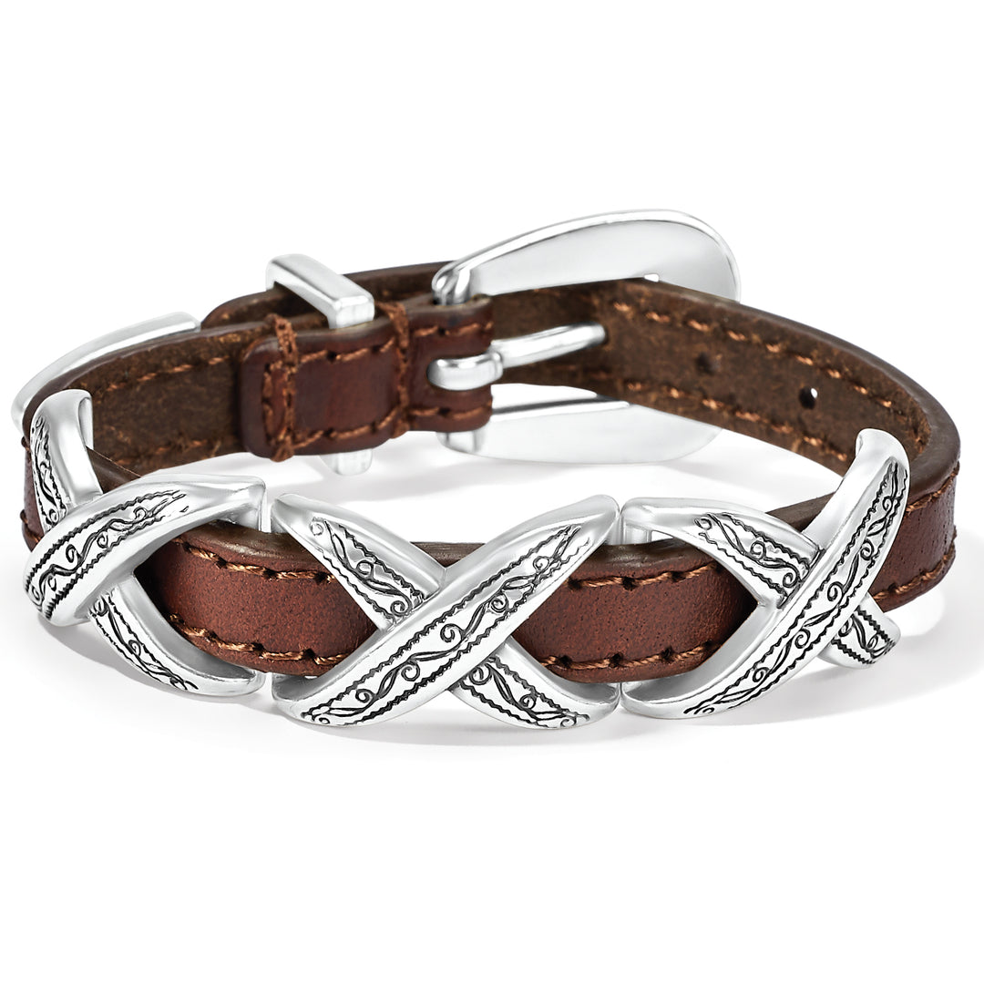 Kriss Kross Etched Bandit Bracelet from Brighton
