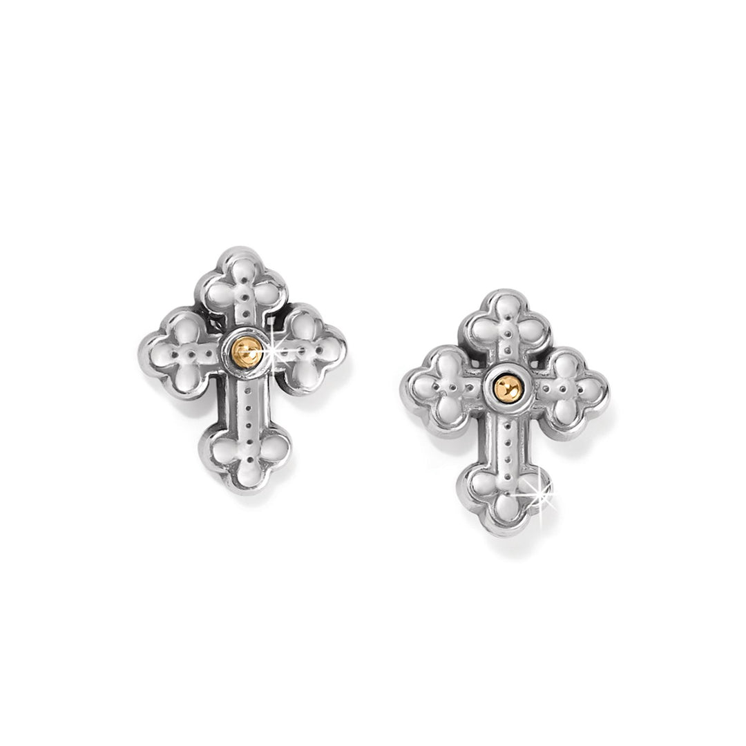 Luna Cross Mini Post Earrings from Brighton