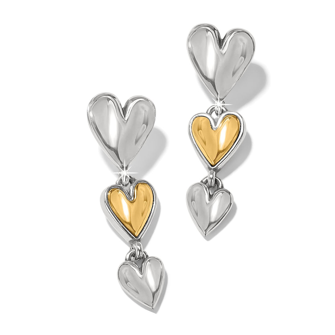 Cascade Heart Trio Post Drop Earrings from Brighton