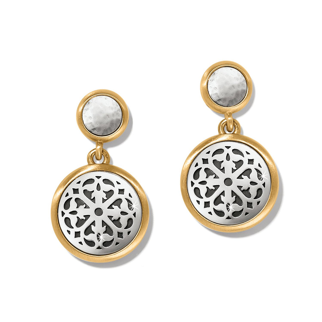 Ferrara Two Tone Luce Post Drop Earrings from Brighton