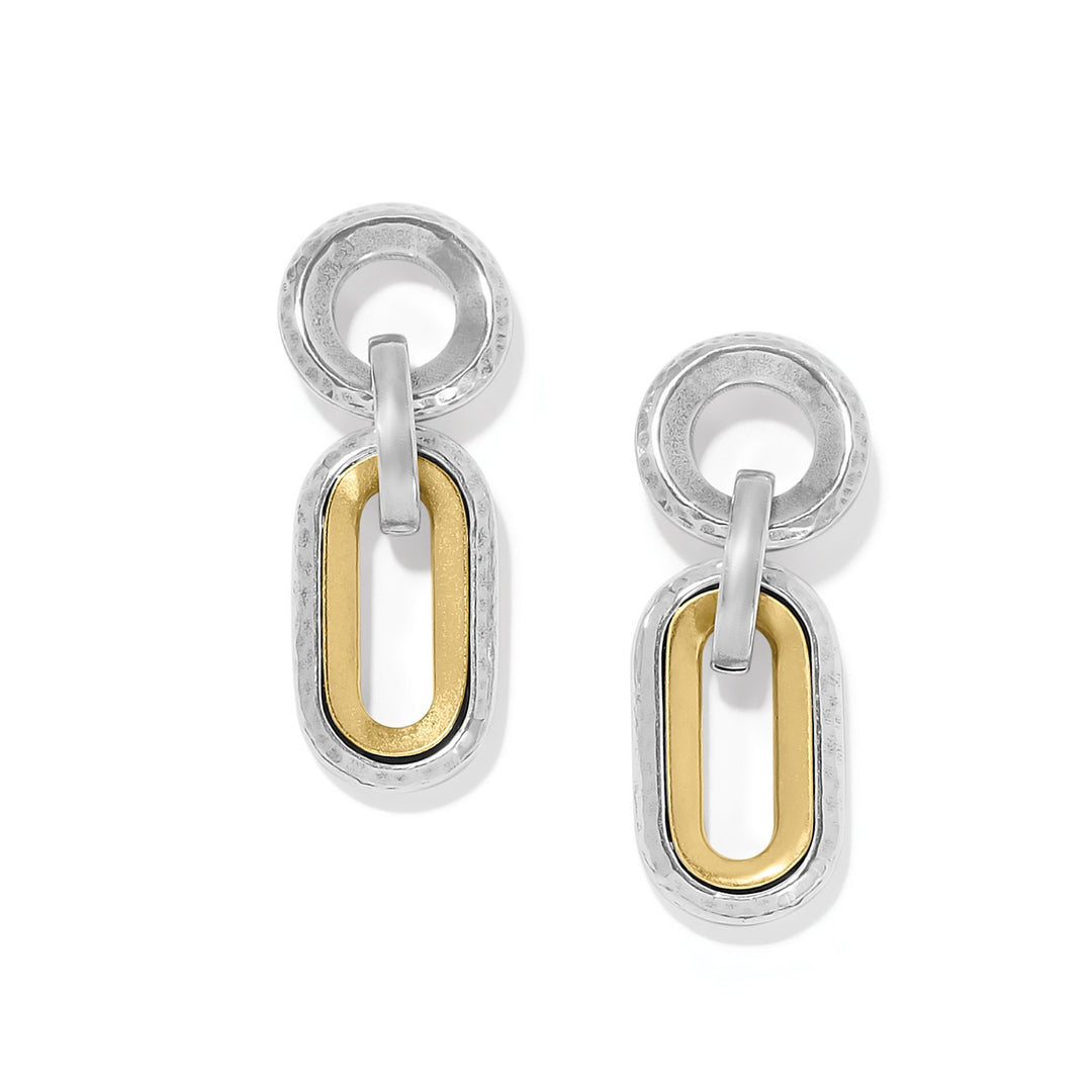 Medici Two Tone Link Post Drop Earrings from Brighton