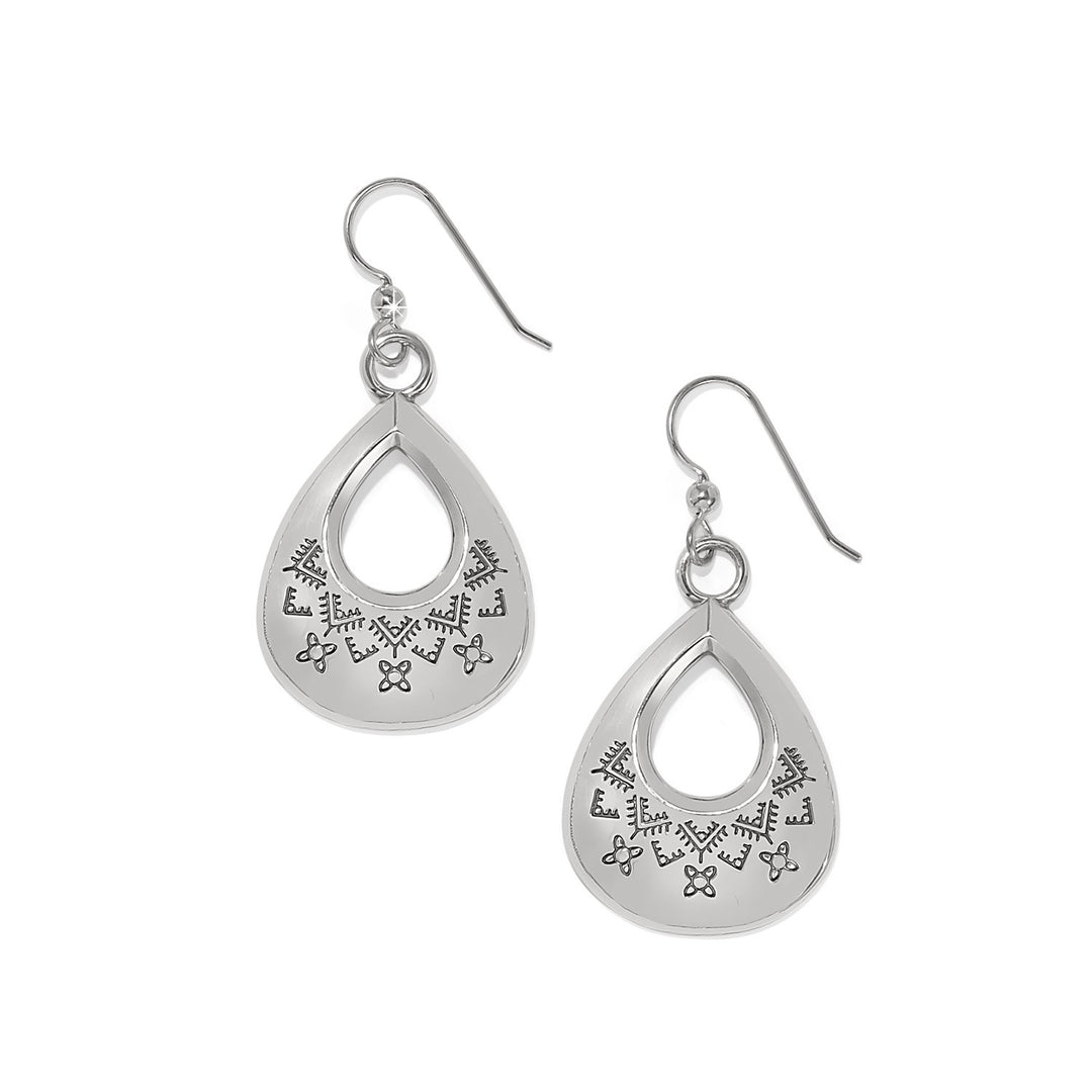 Mosaic Paseo Etch Teardrop French Wire Earrings from Brighton