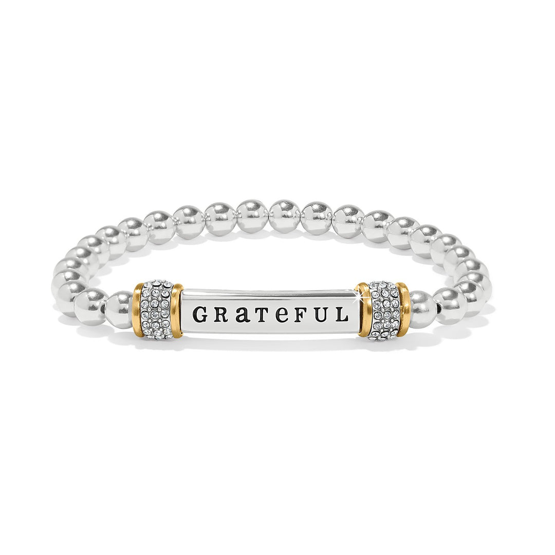 Meridian Grateful Two Tone Stretch Bracelet from Brighton