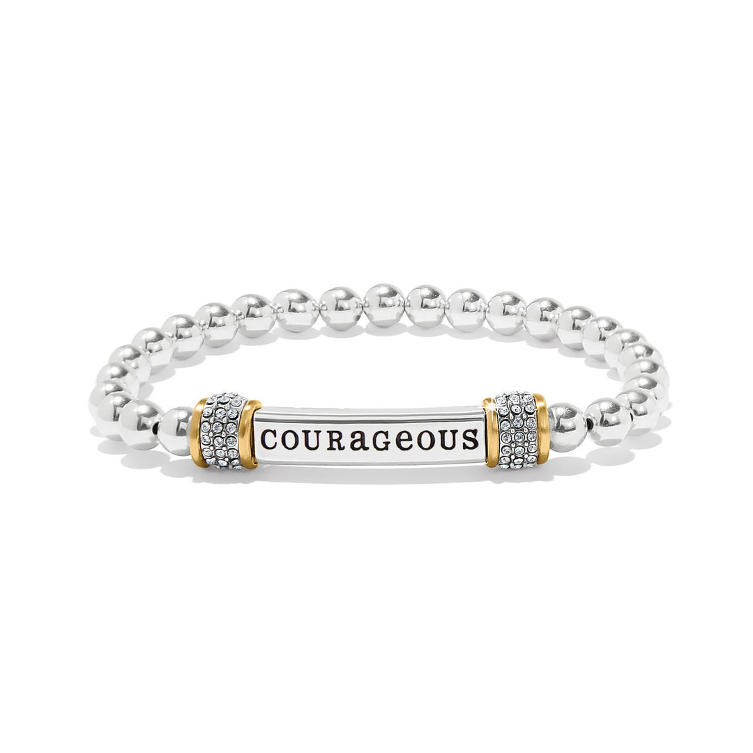 Meridian Courageous Two Tone Stretch Bracelet from Brighton