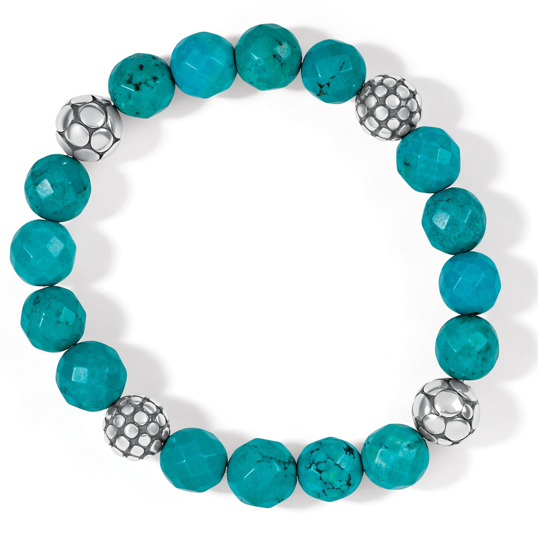 Pebble Turquoise Stretch Bracelet from Brighton