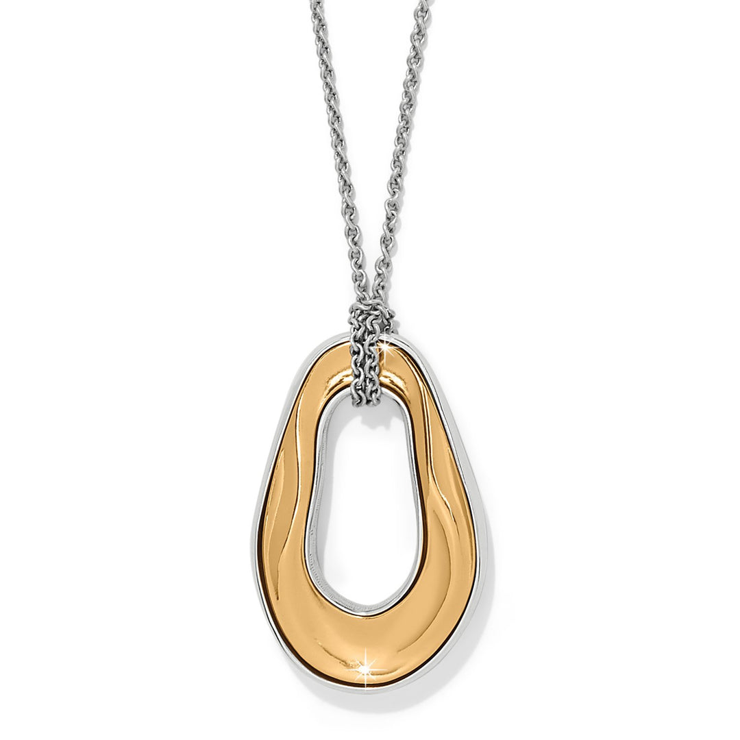 Cascade Two Tone Oval Necklace from Brighton