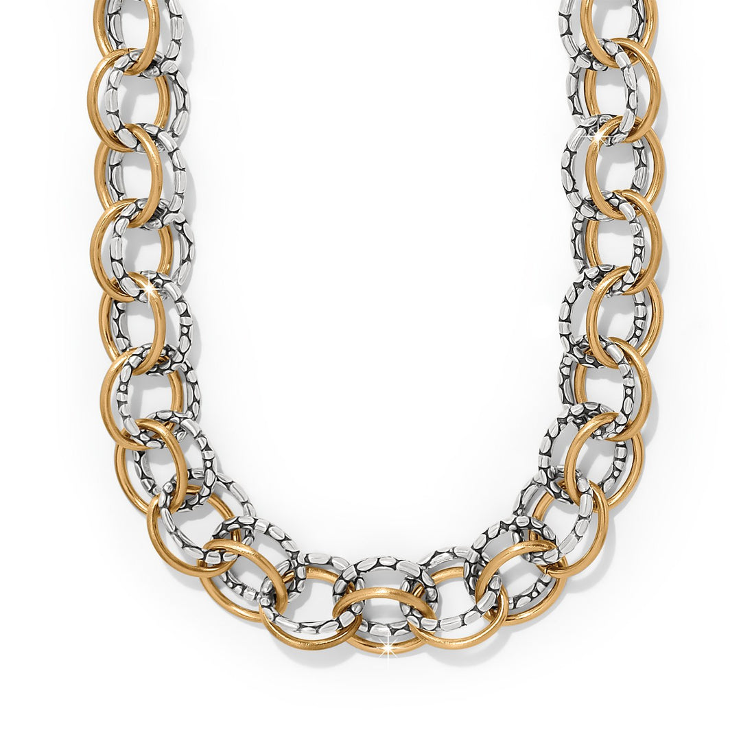 Pebble Link Two Tone Necklace from Brighton
