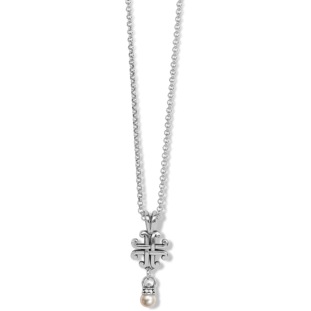 Taos Pearl Cross Mini Necklace from Brighton