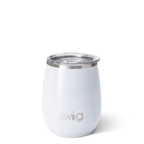Swig 14oz Diamond White Stemless Wine Cup