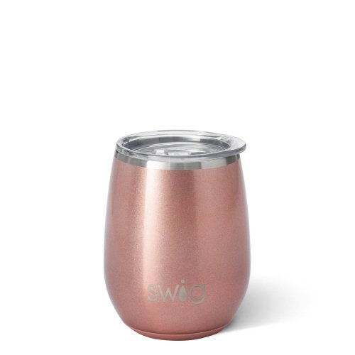 Swig 14oz Shimmer Rose Gold Stemless Wine Cup