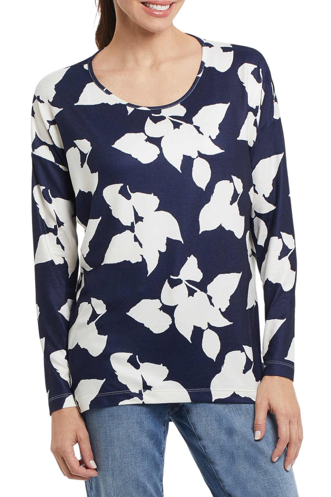 Long Sleeve Large Print Long Sleeve Top from Tribal