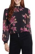 Mock Neck Floral Tunic Blouse from Tribal