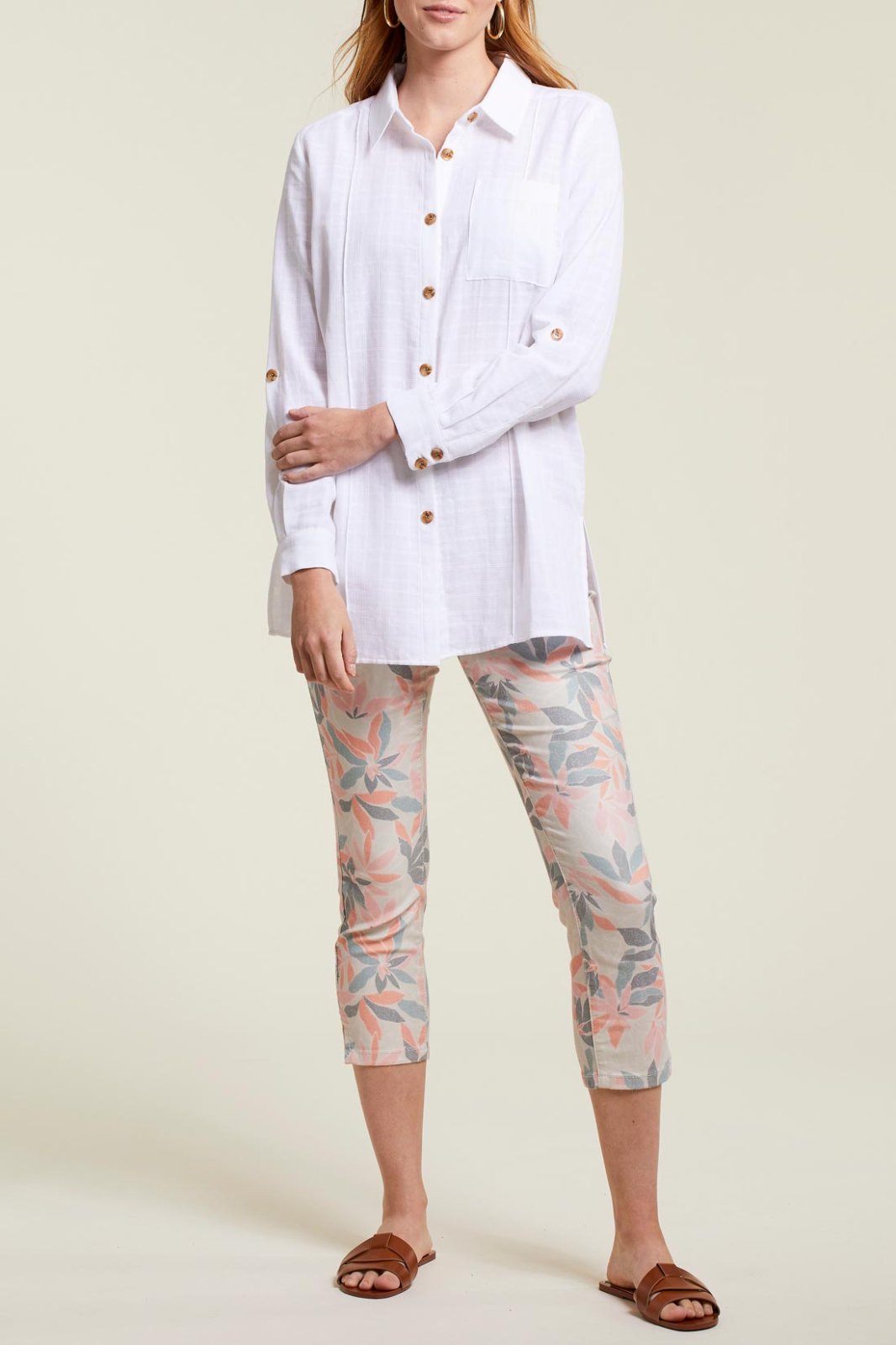 Seamed Roll Tab Sleeve Tunic from Tribal