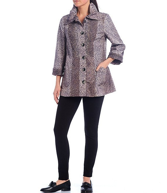 3/4 Cuffed Shirred Shirt Jacket from Multiples