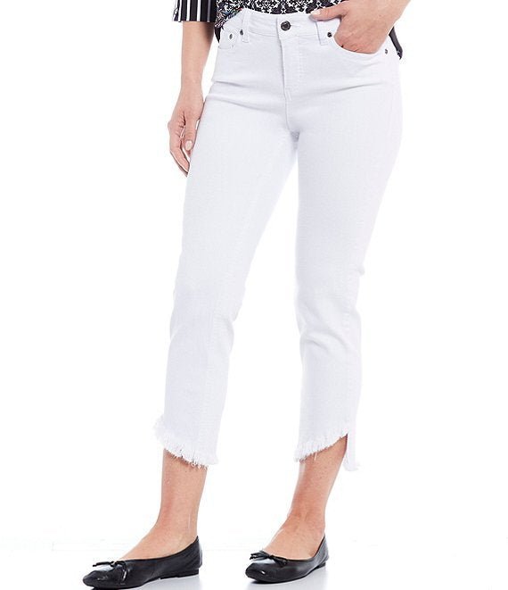 Contrast Stitch White Ankle Denim from Multiples - High Call Outfitters