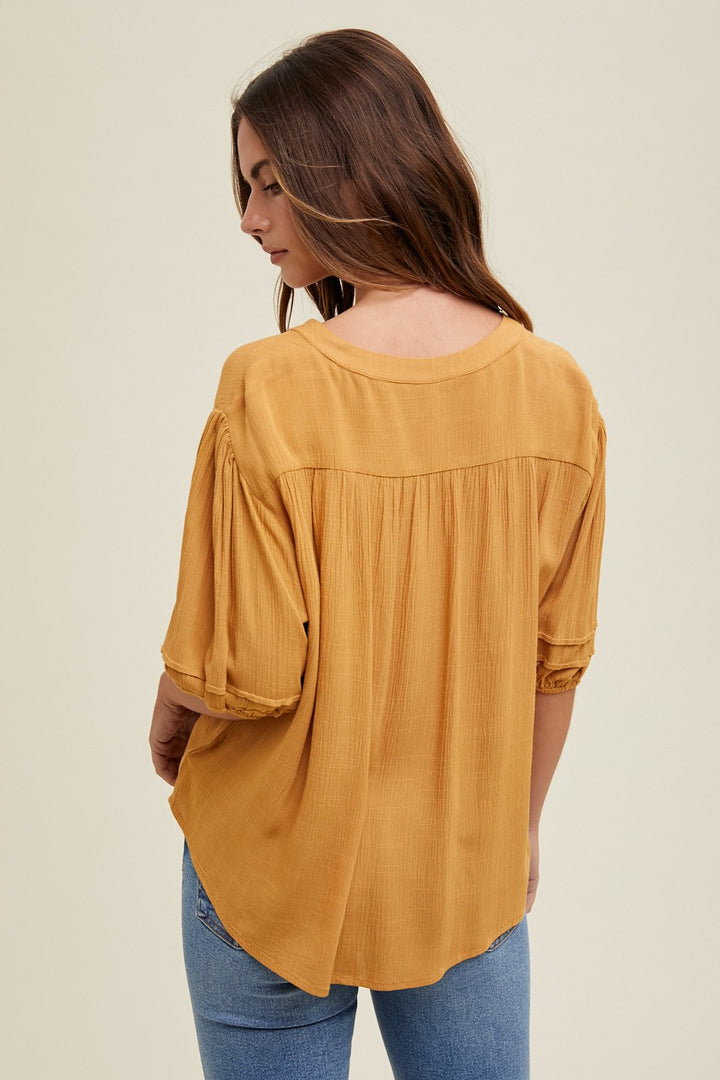 Pleat Front Top