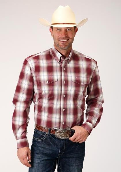 Classic Styled Plaid Long Sleeve Woven from Roper