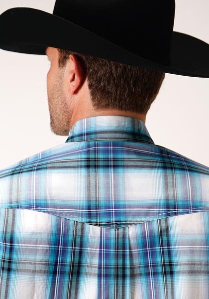Classic Western Styled Plaid Short Sleeve Woven from Roper