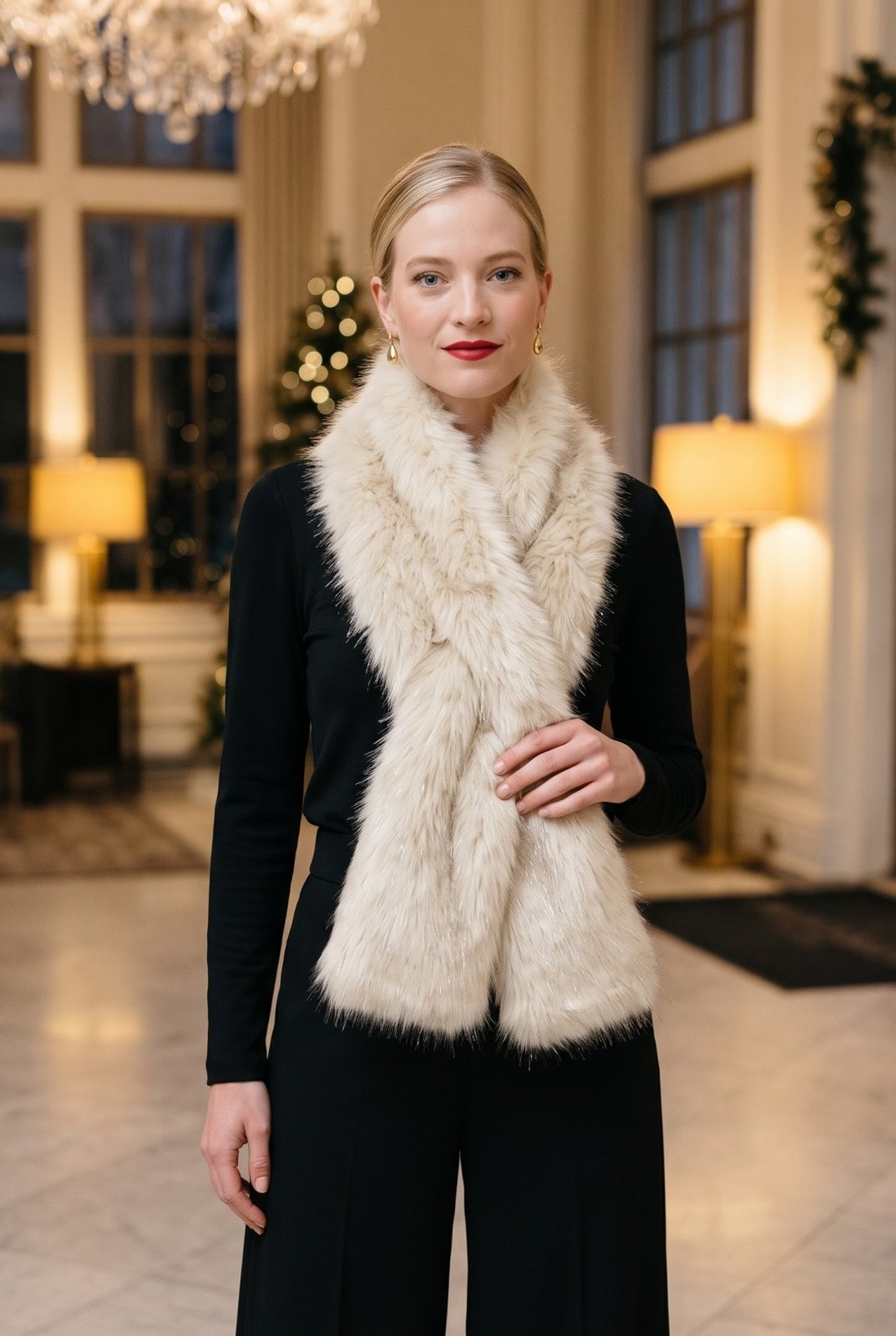 Sparkle Faux Fur Scarf from Ivy Jane
