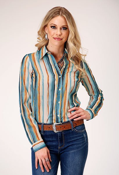 Watercolor Stripe Shirt from Roper