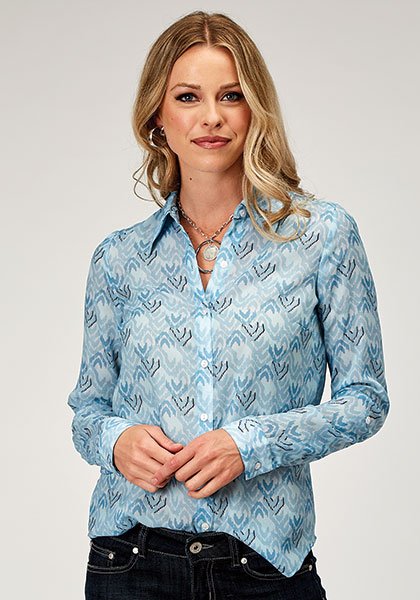 Ikat Print Top from Roper