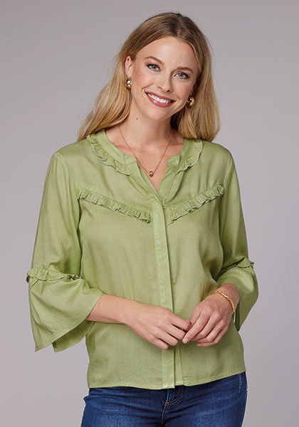 Ruffle Yoke Top from Roper