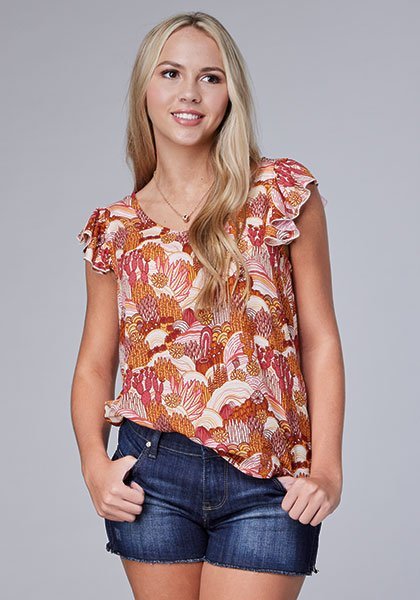Groovy Cacti Top from Roper - High Call Outfitters