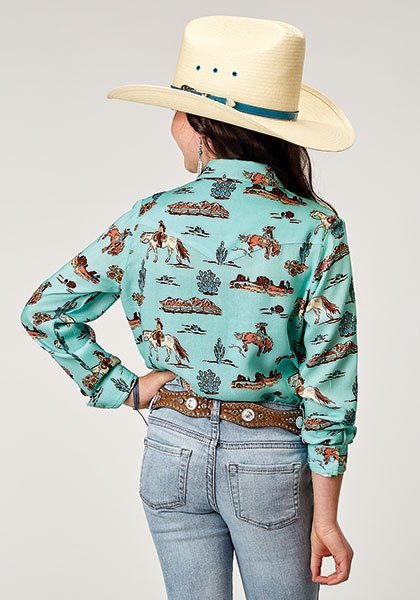 Youth Desert Toile Shirt from Roper - High Call Outfitters