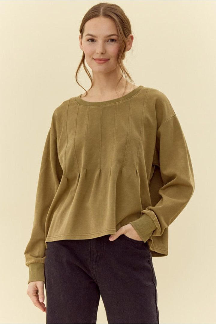 Stitched Front Knit Top