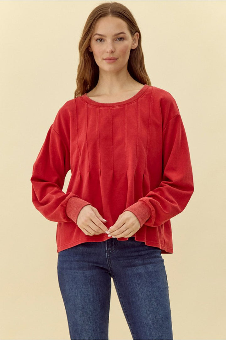 Stitched Front Knit Top