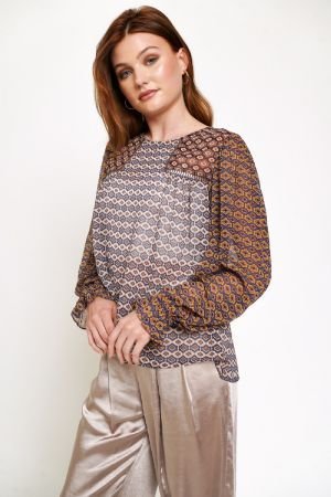 Mix Print Blouse from Mystree - High Call Outfitters