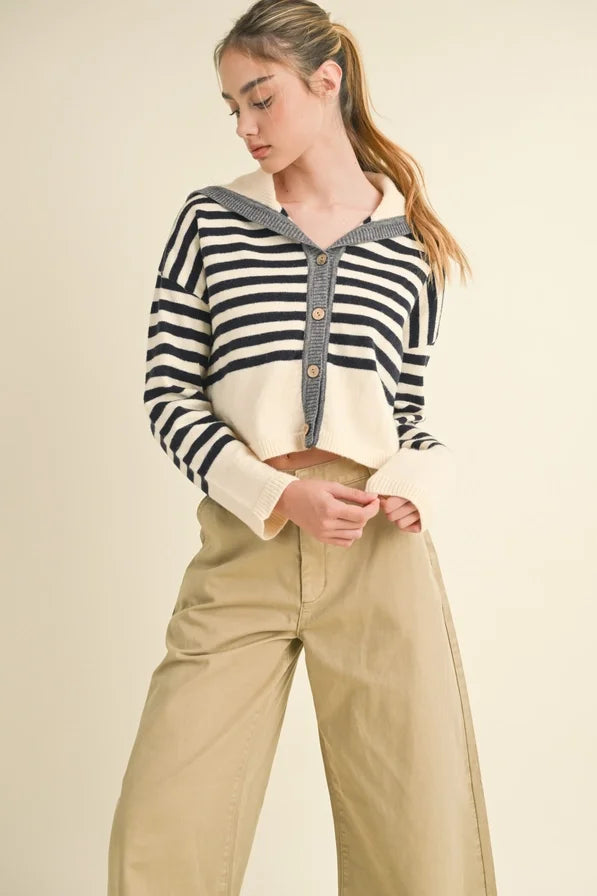 Stripe Sailor Styled Sweater