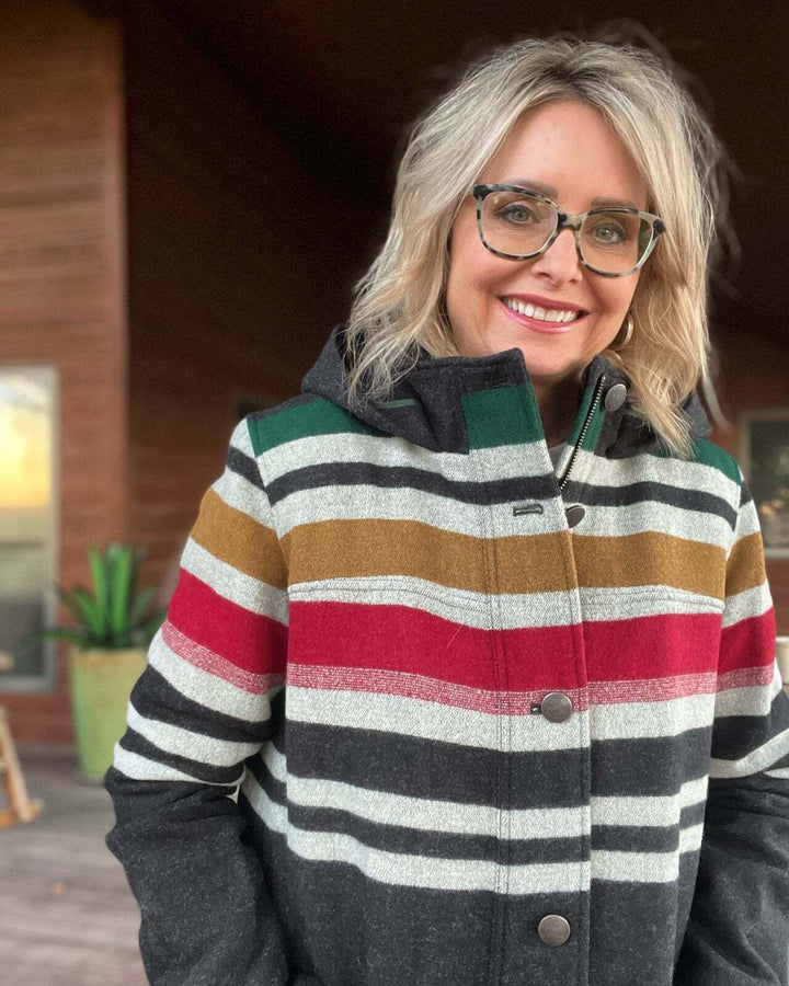 Camp Stripe Wool Parka from Pendleton - High Call Outfitters