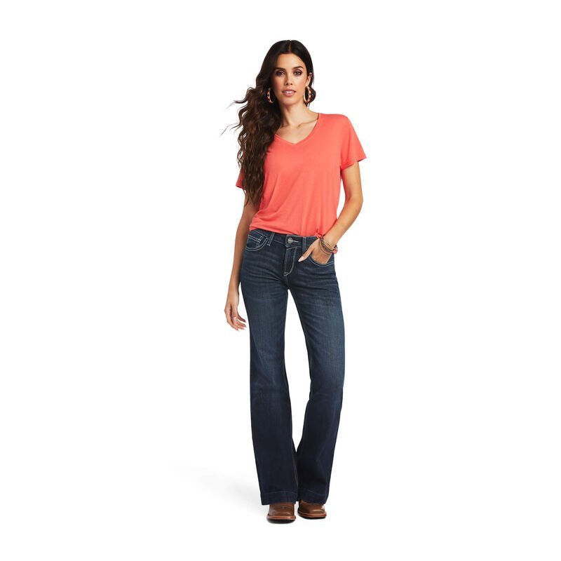 Trouser Perfect Rise Aisha Wide Leg Jean from Ariat - High Call Outfitters