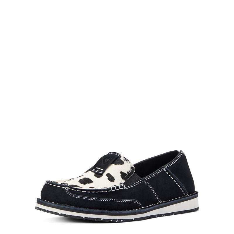 Cruiser Cow Print Black Suede from Ariat