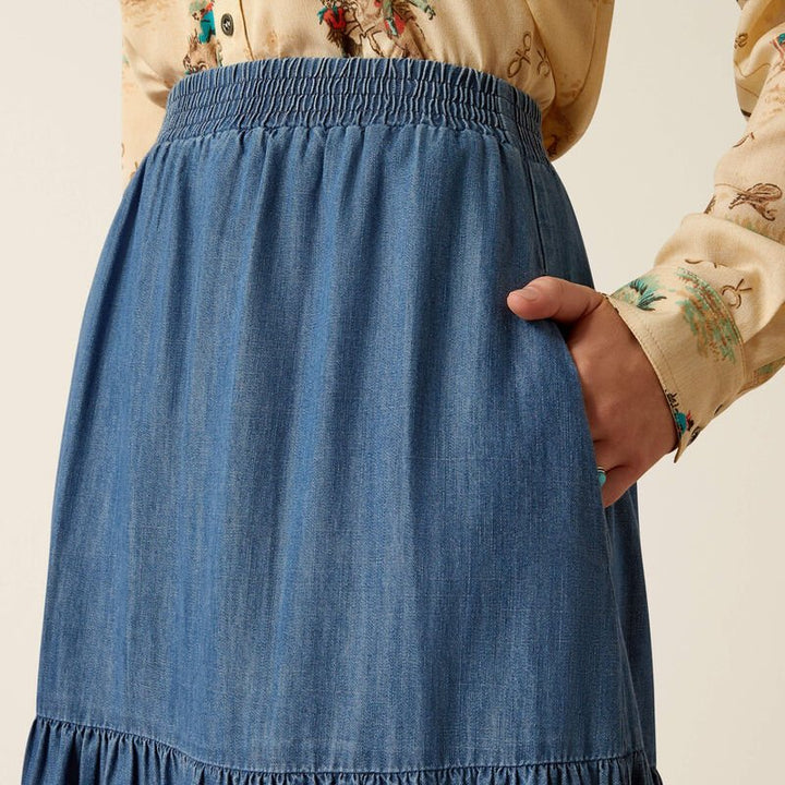 Chambray Tier Skirt from Ariat