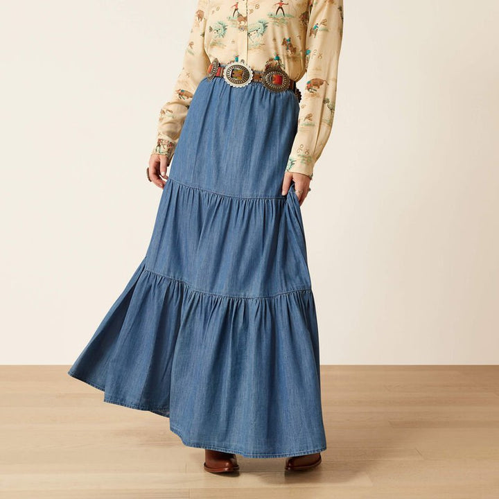 Chambray Tier Skirt from Ariat