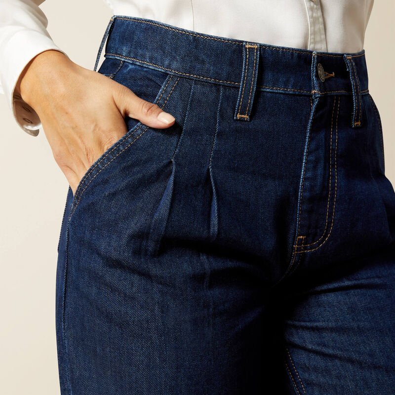 Ultra High Rise Pleated Trouser Jeans from Ariat - High Call Outfitters