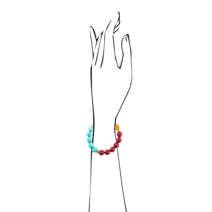 Turquoise Ambrosia Multi-Stone Bracelet from Barse