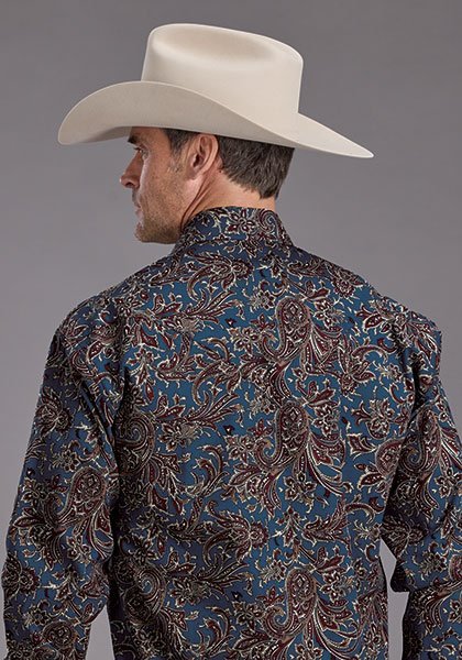 Classic Fit Paisley Shirt from Stetson - High Call Outfitters