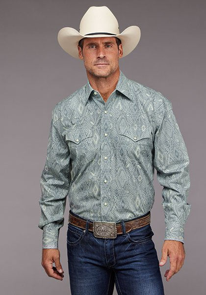 Snap Front Print Shirt from Stetson