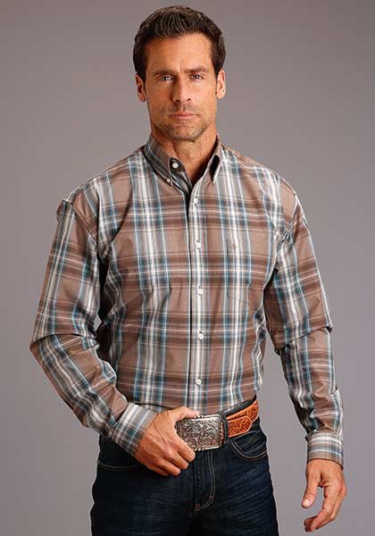 Classic Fit Plaid Woven from Stetson