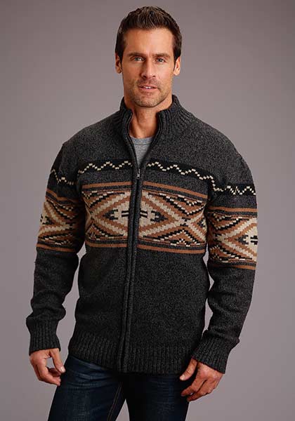 Aztec Sweater Knit Cardigan from Stetson