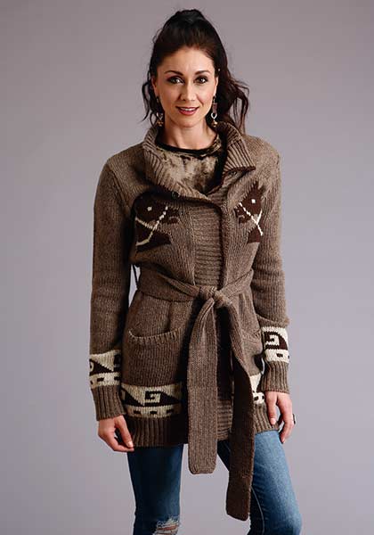 Horse Belted Cardigan from Stetson