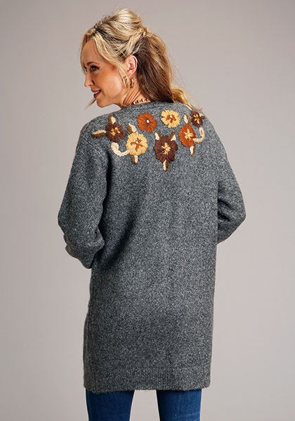 Floral Embroidered Cardigan from Stetson